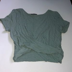 Green crop top